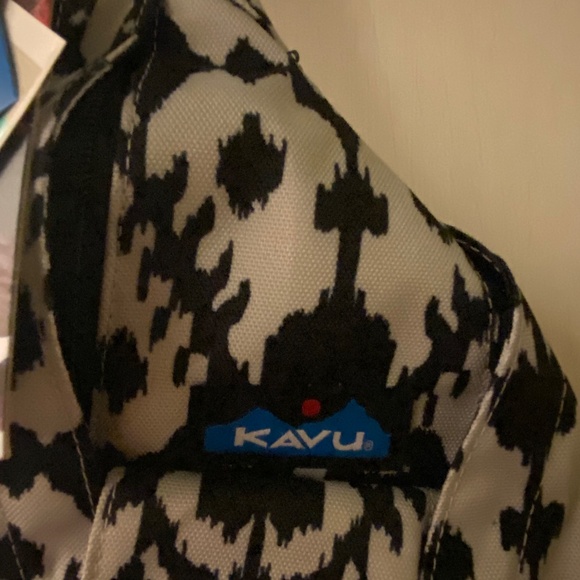 New with Tags - KAVU - Ink Blot - Black & White -Rope Sling Crossbody Tote - Picture 5 of 5